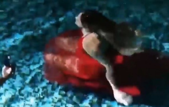 Nigar Camal 2 saat suyun altında qaldı - video