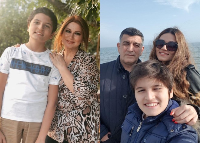 Mələkxanım həyat yoldaşı ilə - foto