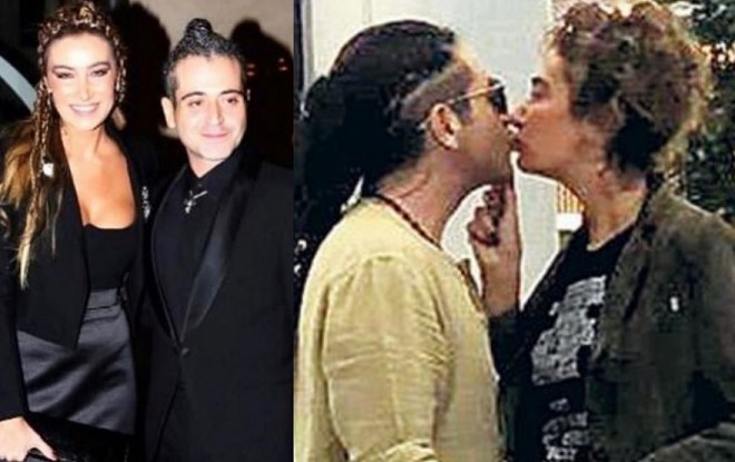 Müğənni sevgilisi ilə öpüşdü - foto