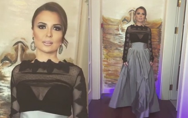 Sevdanın dekolteli libası gündəm oldu - video