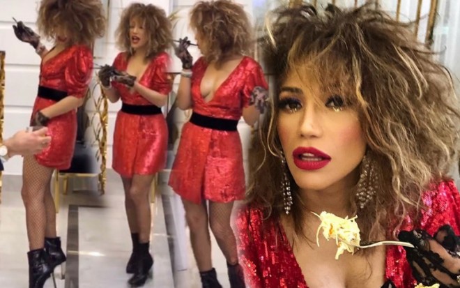 Röya ətəyini qaldırıb rəqs etdi - video