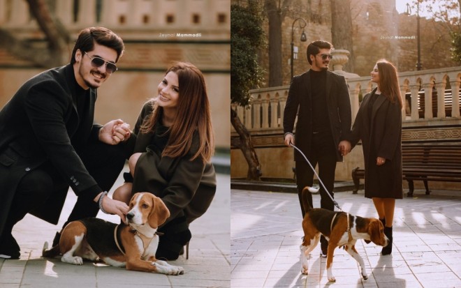 Aynişanın nişanlısı ilə yeni fotosessiyası+video