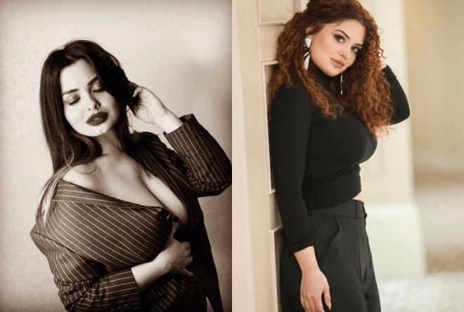 Mina açıq-saçıq foto çəkdirdi