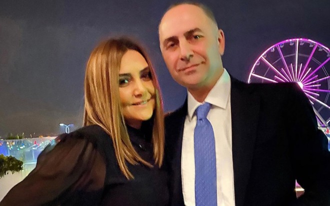 Zülfiyyə Xanbabayevanın həyat yoldaşı ilə fotosu