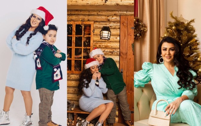 Fatimə oğlu ilə fotosessiya etdirdi