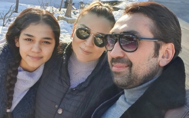 Elton ailəsi ilə bayram istirahətində - foto