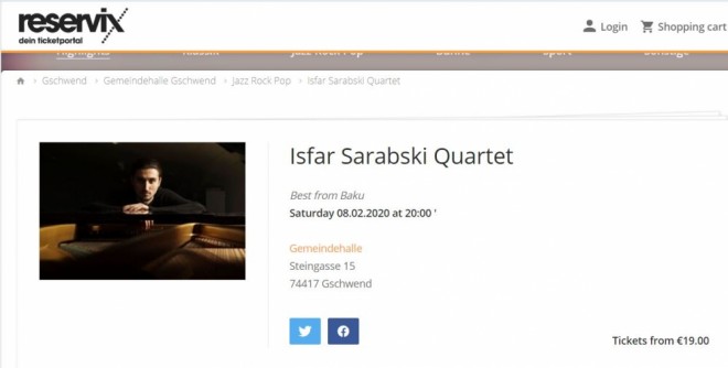 İsfar Sarabski Almaniyada konsert verəcək