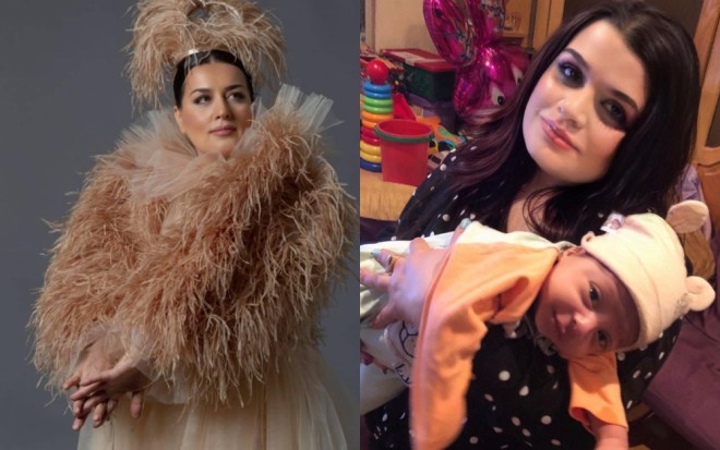 Elza nəvəsini hamıya göstərdi - foto