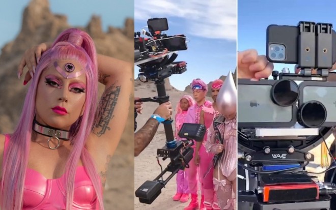 Ledi Qaqa “iPhone 11”lə klip çəkdirdi - foto+video