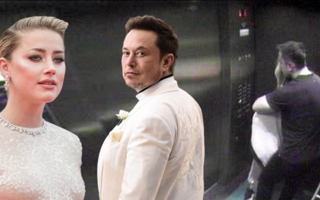 Amber Herd liftin qarşısında görüntüləndi - foto