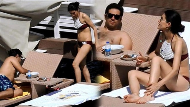 Aktyor xanımı ilə Bodrumda dincəlir