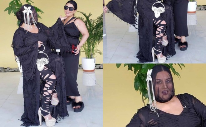 Əməkdar artist başına qara "kapron" keçirdi - foto