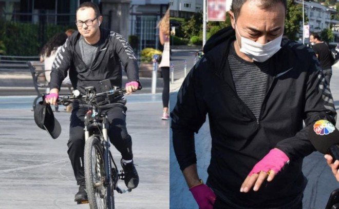 Çəhrayı əlcəkləri diqqət çəkdi - foto