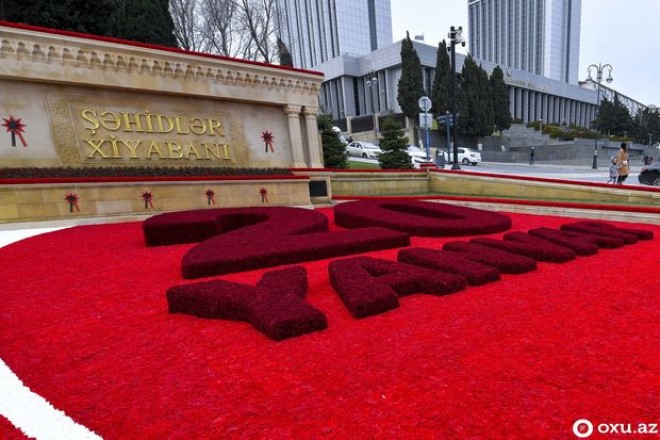 Şəhidlərin ruhu bir dəqiqəlik sükutla anıldı