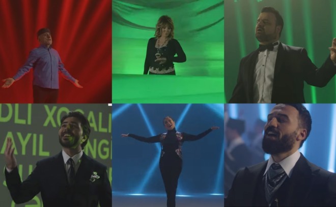 "Zəfər nəğməsi"ni birlikdə oxudular - video