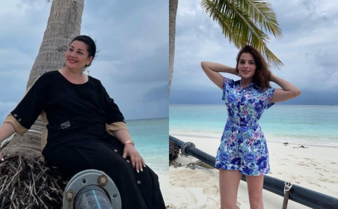 Əməkdar artist qızı ilə istirahətdə - foto