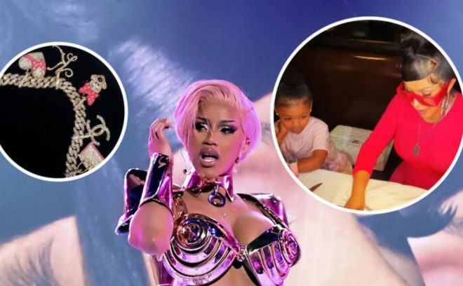 Reper qızına bahalı boyunbağı aldı - foto