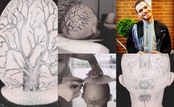 I Elnur başına tatu etdirib