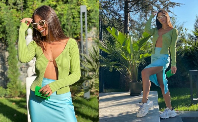 Aktrisa dekoltesi ilə gündəmdə - foto