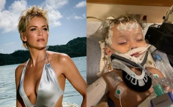 Şeron Stoun qardaşı övladı üçün dua istədi
