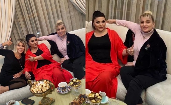 Nüşabə ilə Təranə Xalq artistinin evində görüşüb - foto