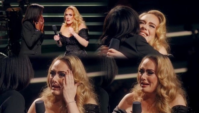 Adel konsertdə göz yaşlarına qərq olub - foto