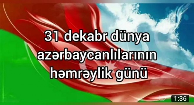 Bu gün Dünya Azərbaycanlılarının Həmrəylik Günüdür