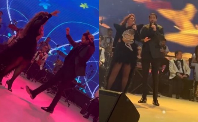 Onlar səhnəyə birlikdə çıxıblar - foto