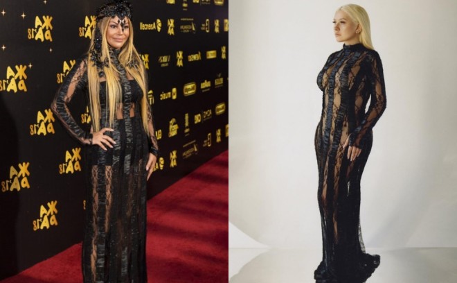 Kristina Aygünün paltarlndan geyindi - foto