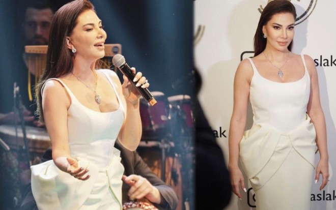 Müğənni 1 milyon lirəlik boyunbağı taxdı - foto