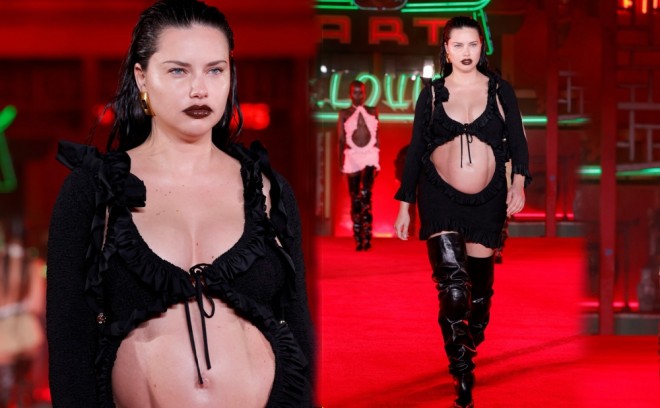 Adriana Lima podiuma çıxıb - foto