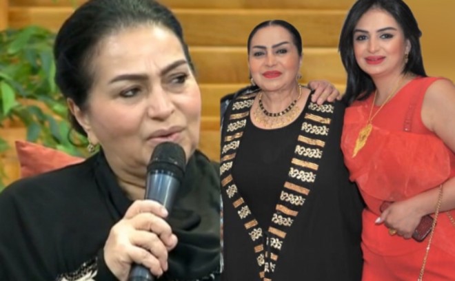 Əməkdar artist qızı Hülya ilə - foto