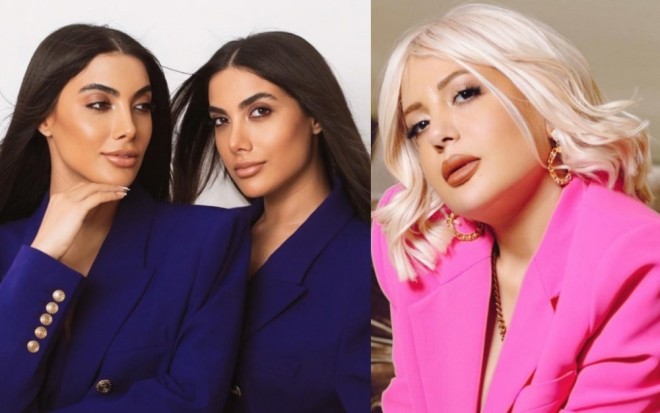 Əkiz bacılar Səidə ilə masa arxasında çörək kəsməyib