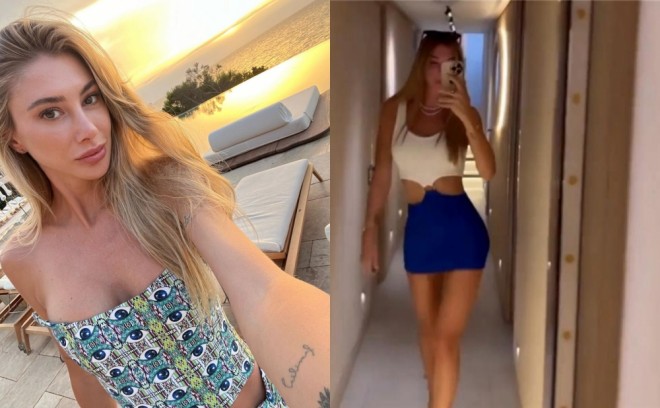 Şeyma geyimi ilə diqqət çəkib - foto