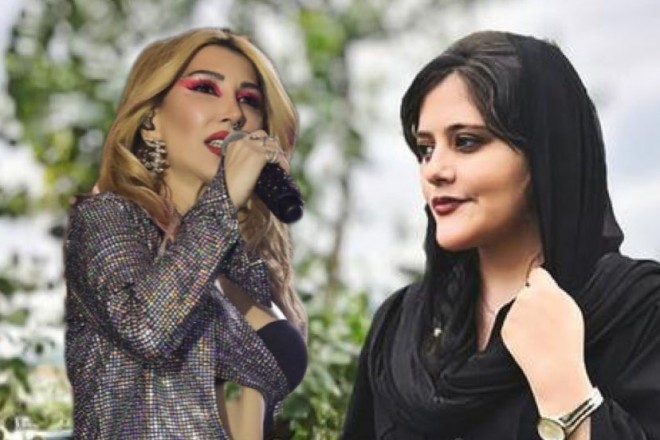 Musiqiçi səhnədə saçlarını kəsib - foto