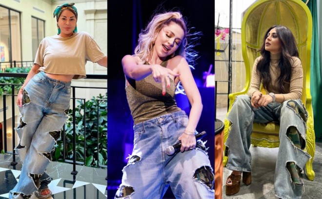 Gülay geyimi ilə diqqət çəkib - foto
