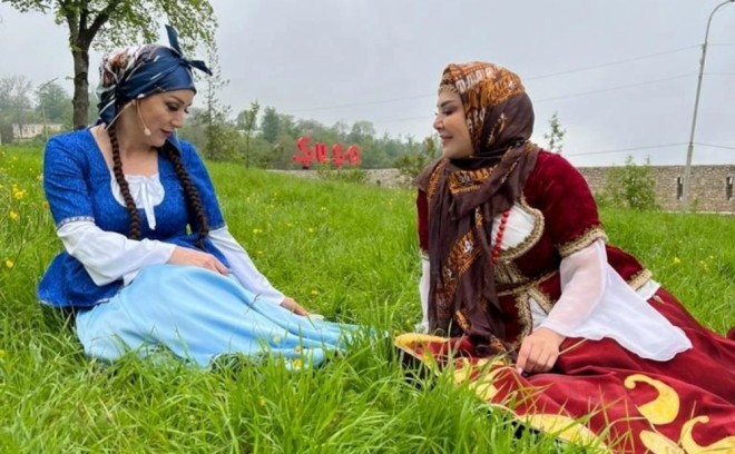 Xalq və Əməkdar artistlər Şuşada - foto