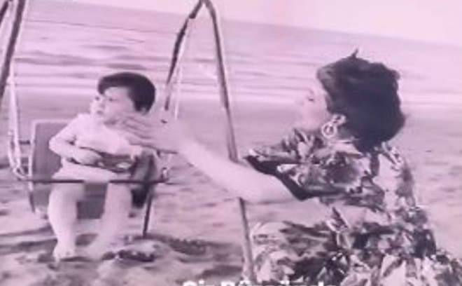 Xalq artistinin oğlu ilə arxiv fotosu