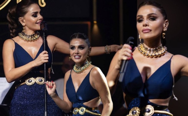 Günelin bel və sinə dekolteli libası - foto