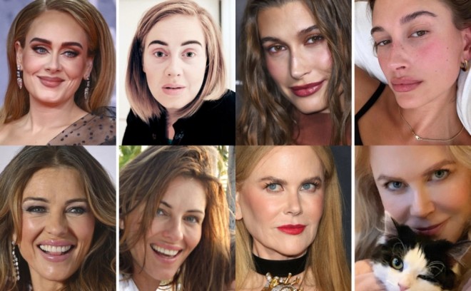 Ulduzların makiyajsız fotoları 