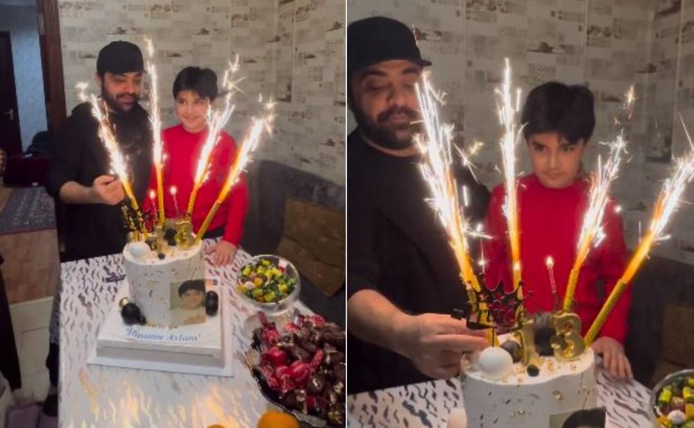 Fərda oğlu Aminlə birgə