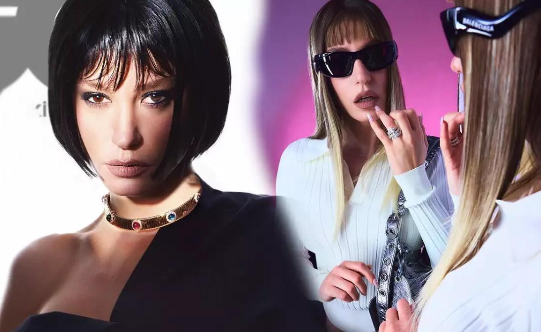 Aktrisanın kəkili, qısa və qara saçı - FOTO