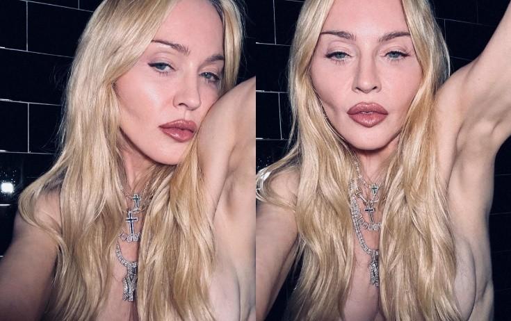 Madonnanın yarıçılpaq FOTOLARI