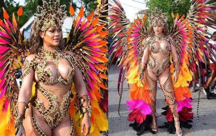 Rihanna Barbadosda karnavalda - FOTO
