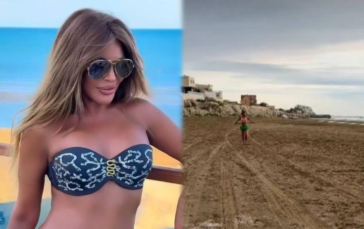 Pop kraliça dəniz kənarında - VİDEO