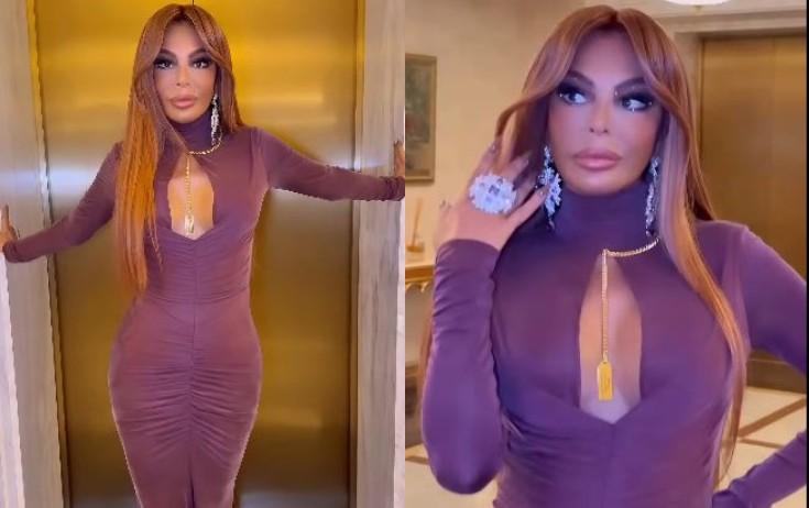 Aygün bənövşəyi libasda - VİDEO