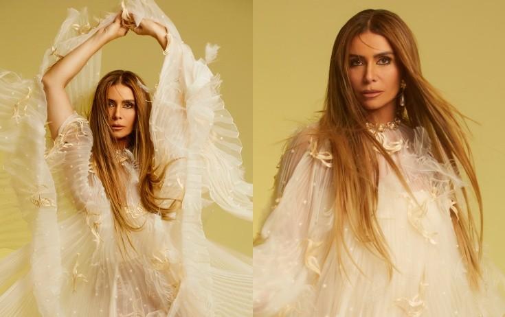 Aktrisa ağ libasda - FOTO