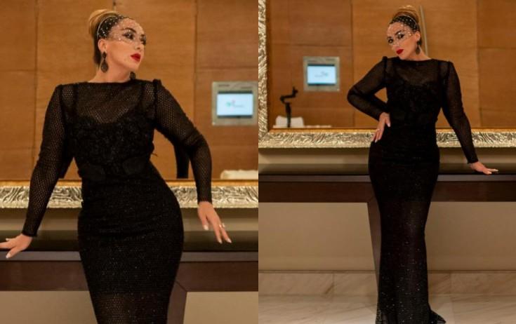 Səbinə qara tül libasda - FOTO