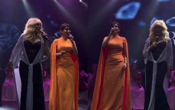 Xalq artisti aparıcı ilə mahnı oxudu - VİDEO