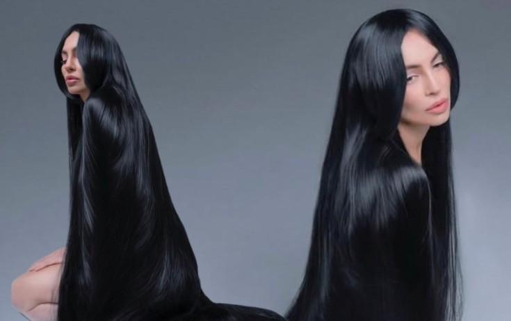 Günayın qara uzun parikli FOTOSU